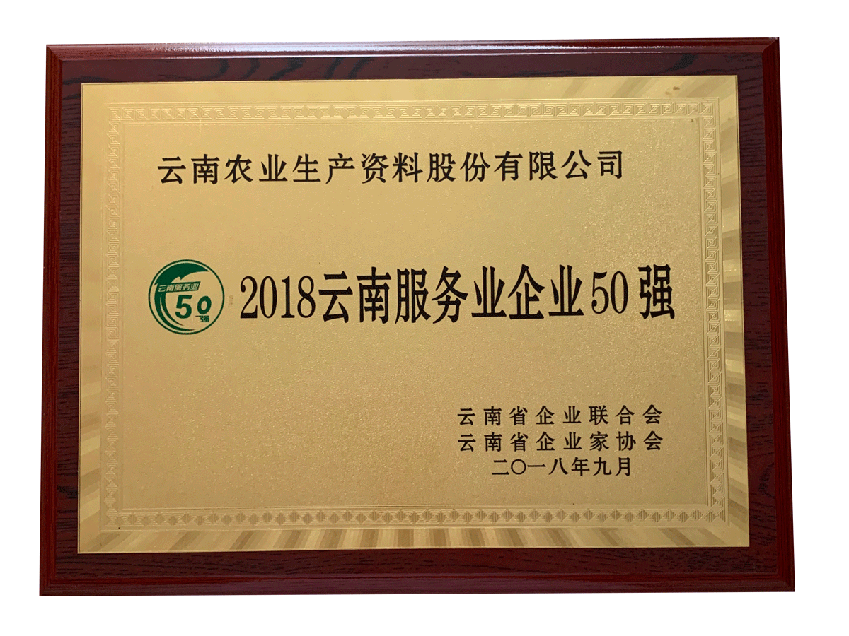 2018年云南省服務(wù)業(yè)企業(yè)50強(qiáng)
